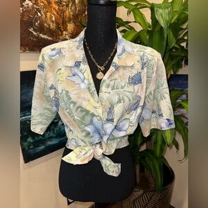 GUC CAPE COD SUMMER SHORT SLERVE BUTTON DOWN SHIRT FIR WOMEN SZ M